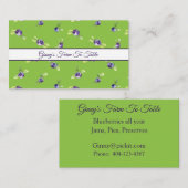 Bosbessen op groen Boerderij naar tafel Visitekaartje (Voorkant / Achterkant)