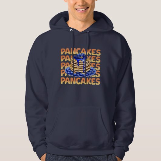 Bosbessen pannenkoeken, lekkere foodie hoodie (Voorkant)