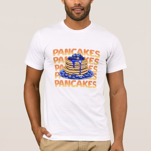 Bosbessen pannenkoeken, lekkere foodie t-shirt (Voorkant)