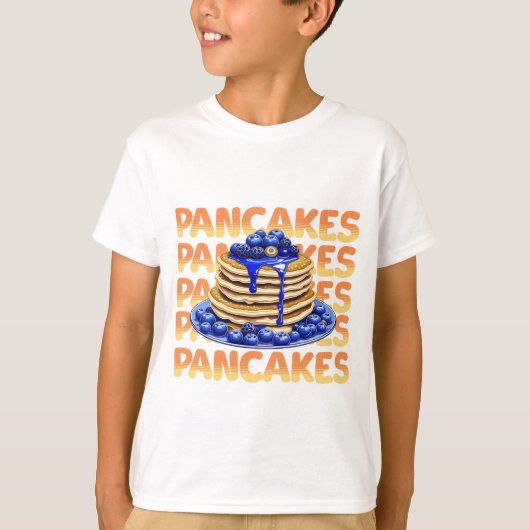 Bosbessen pannenkoeken, lekkere foodie t-shirt (Voorkant)