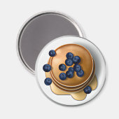 Bosbessen pannenkoeken met siroop voedsel magneet (Voorkant / Achterkant)