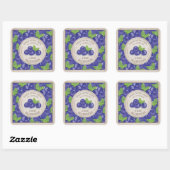 Bosbessen Rustieke Aquarel Jam Label Inblikken (Vel)