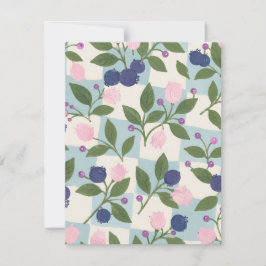 Bosbessen Tuin Bloemige Envelop RSVP Kaartje