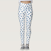 Bosbessen watercolorpatroon  leggings (Voorkant)