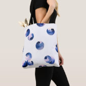 Bosbessen watercolorpatroon tote bag (Dichtbij)