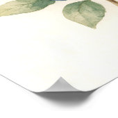 Bosbessen Waterverf Branch Art Poster (Hoek)