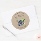 Bosbessen Waterverf Jam Label Inmaak Sticker (Envelop)