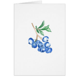 Bosbessen Waterverf Print Wenskaart