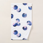 Bosbessen waterverfpatroon  bad handdoek (Handdoek)