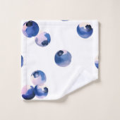 Bosbessen waterverfpatroon  bad handdoek (Wasdoekje)