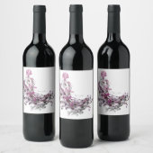 bosbessenabstractie wijn etiket (Flessen)