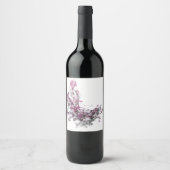 bosbessenabstractie wijn etiket (Voorkant)