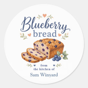Bosbessenbrood Thuisgebakken Baklabel Ronde Sticker
