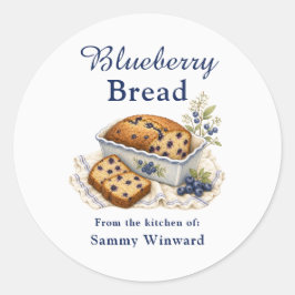 Bosbessenbrood Thuisgemaakte Cadeau-etiket Ronde Sticker