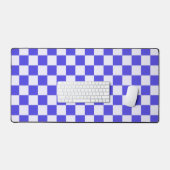 Bosbessencrème geruit patroon bureaumat (Keyboard & Muis)