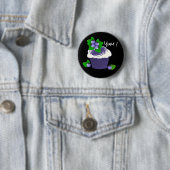 Bosbessencupcake Lekker! Ronde Button 5,7 Cm (In situ)
