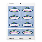 Bosbessengelei Marmelade Jam Labels (Full Sheet)