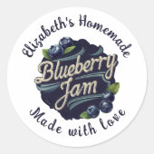 Bosbessengelei Ronde Sticker (Voorkant)