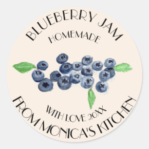 Bosbessenjam Aquarel Fruit Keuken Label