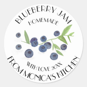 Bosbessenjam Aquarel Fruit Keuken Label