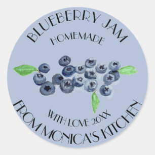 Bosbessenjam Aquarel Fruit Keuken Label