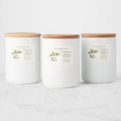 Bosbessenjam-etiket met ingrediëntenlijst voedselcontainer etiket (Flessen)