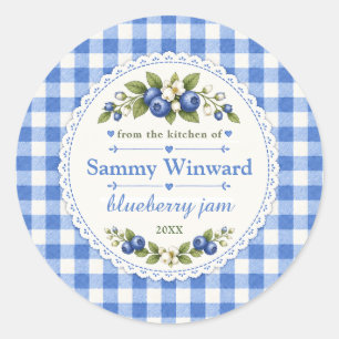 Bosbessenjam Huisgemaakte Cadeau-etiket Ronde Sticker