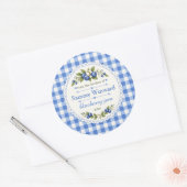 Bosbessenjam Huisgemaakte Cadeau-etiket Ronde Sticker (Envelop)