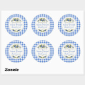 Bosbessenjam Huisgemaakte Cadeau-etiket Ronde Sticker (Vel)