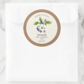 Bosbessenjam Kraft Papier rand Ronde Sticker (Tas)