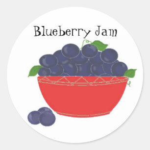 Bosbessenjam Ronde Sticker