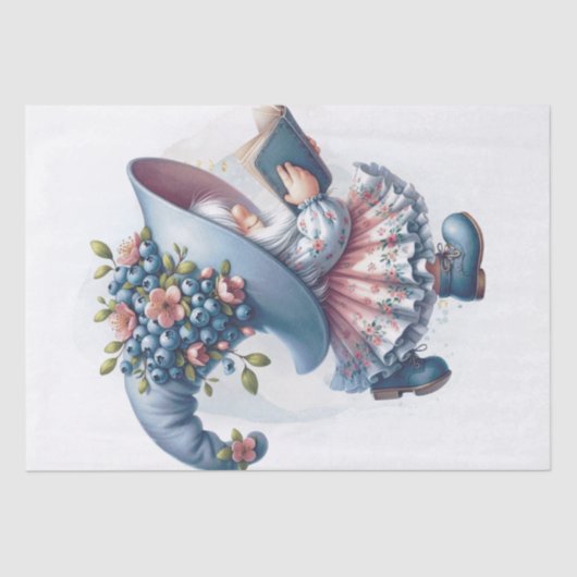 bosbessenkabouter tissuepapier (Voorkant)