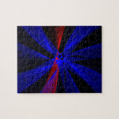 Bosbessenkleur Abstract Geometrisch Puzzel (Horizontaal)