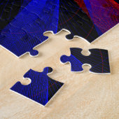 Bosbessenkleur Abstract Geometrisch Puzzel (Zijkant)