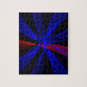 Bosbessenkleur Abstract Geometrisch Puzzel