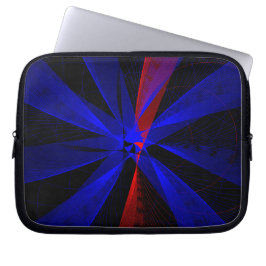 Bosbessenkleur Abstract Geometrische Elektronica T Laptop Sleeve