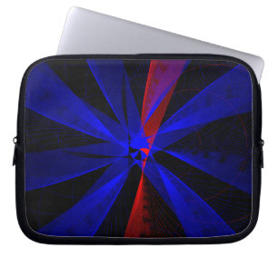 Bosbessenkleur Abstract Geometrische Elektronica T Laptop Sleeve