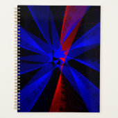 Bosbessenkleur Abstract Geometrische Spiraal Plann Planner (Voorkant)
