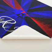 Bosbessenkleur Abstract Sherpa Dekbed Deken (3/4)