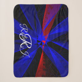 Bosbessenkleur Abstract Sherpa Dekbed Deken
