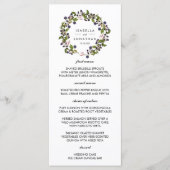 Bosbessenkrans | bruiloft Menu (Voorkant)