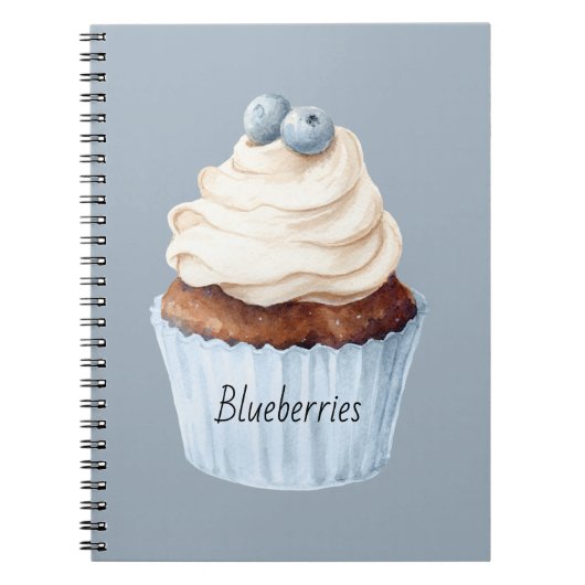 Bosbessenmuffin Notitieboek (Voorkant)