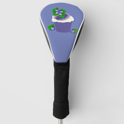 Bosbessenmuffin Paars Golfheadcover (Voorkant)
