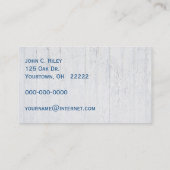 Bosbessenoogst Visitekaartje (Achterkant)