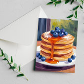 Bosbessenpannenkoeken | Olie Schilderij Briefkaart
