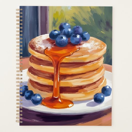 Bosbessenpannenkoeken | Olie Schilderij Fruit Planner (Voorkant)
