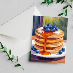 Bosbessenpannenkoeken Olie Schilderij Kaart