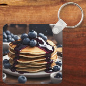 Bosbessenpannenkoeken Sleutelhanger (Achterkant)