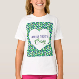 Bosbessenpatroon modern groen blauw aanpassen. t-shirt