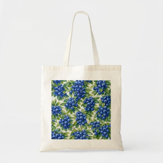 Bosbessenpatroon Tote Bag (Voorkant)